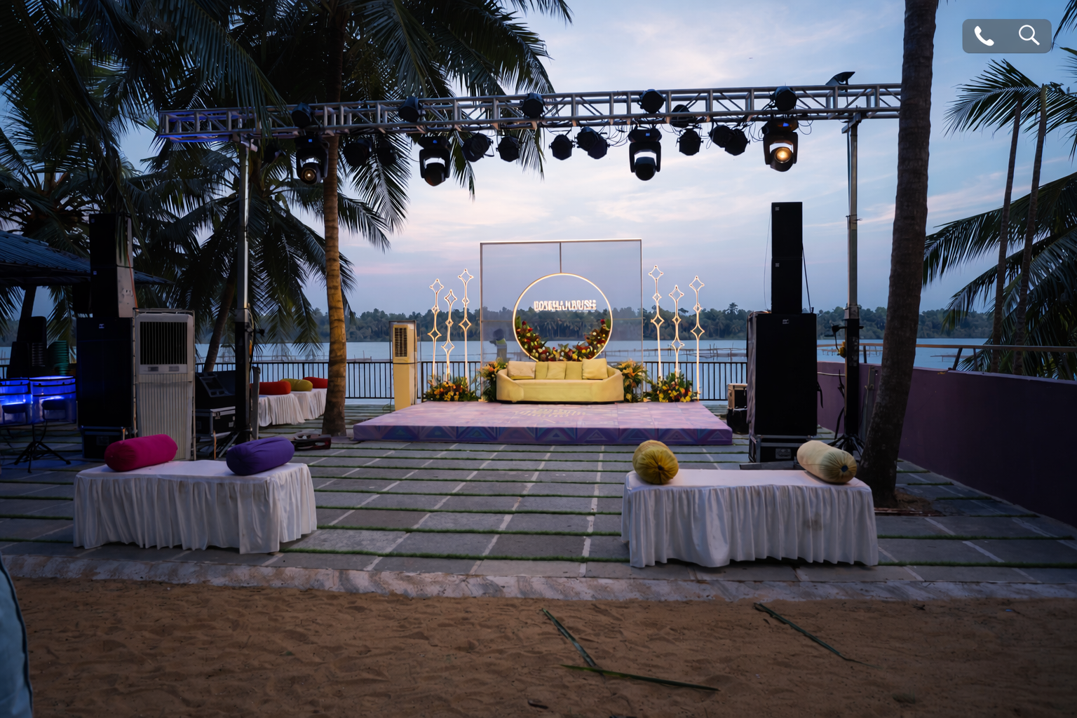 Spacious event venue at The Coastal Paradise with grand capacity